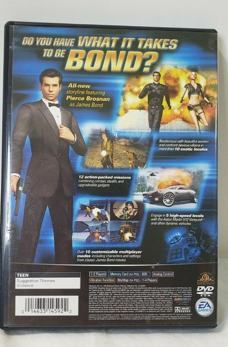 Playstation 2 PS2 007 LOT Nightfire  Agent Under Fire "T" Teen Pierce Bronson  Без бренда - фотография #4