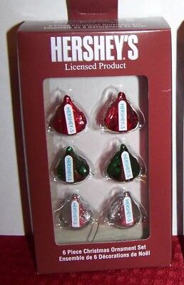 Lot 6 Realistic Size Hershey's Kiss Kisses NEW Christmas Tree Ornaments  Без бренда