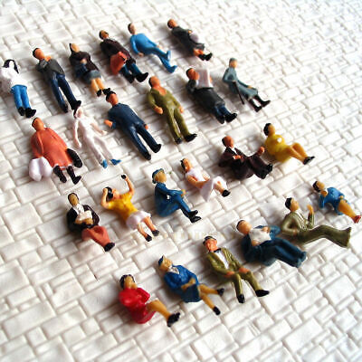 48 x HO scale Model People Painted Figure with half Seated Passenger scenery Unbranded Does Not Apply