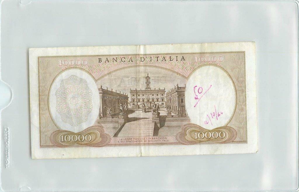 Italy Commemorative Honoring Michelangelo500 Lire Proof and 10,000 Lire banknote Без бренда - фотография #7