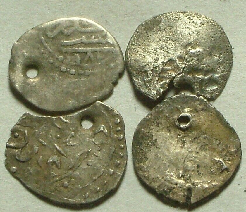 Lot of 4 original Islamic silver akce coins Ottoman Empire Sultan you identify Без бренда - фотография #3