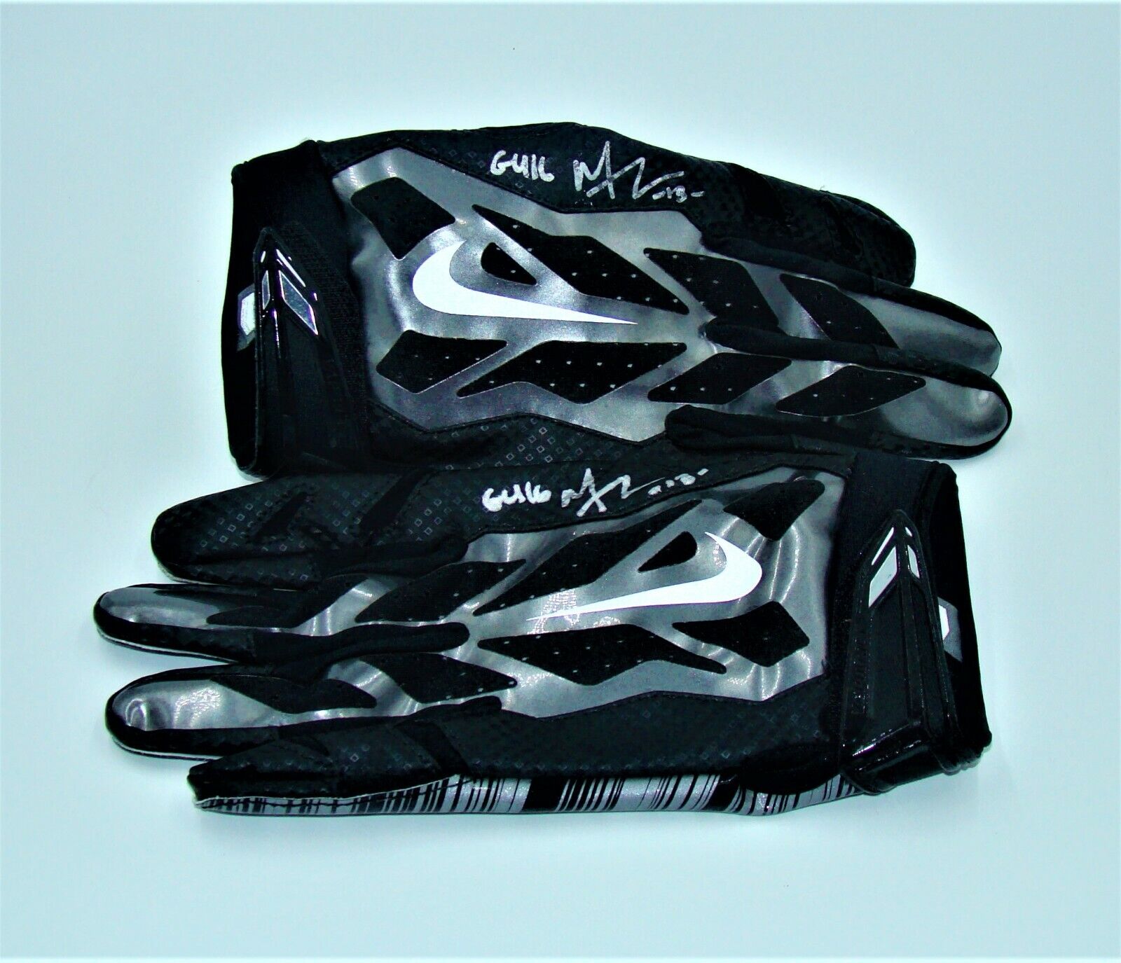 Michael Thomas Rookie Season Game Used Autographed Gloves 1/1 Black Pair Без бренда - фотография #6