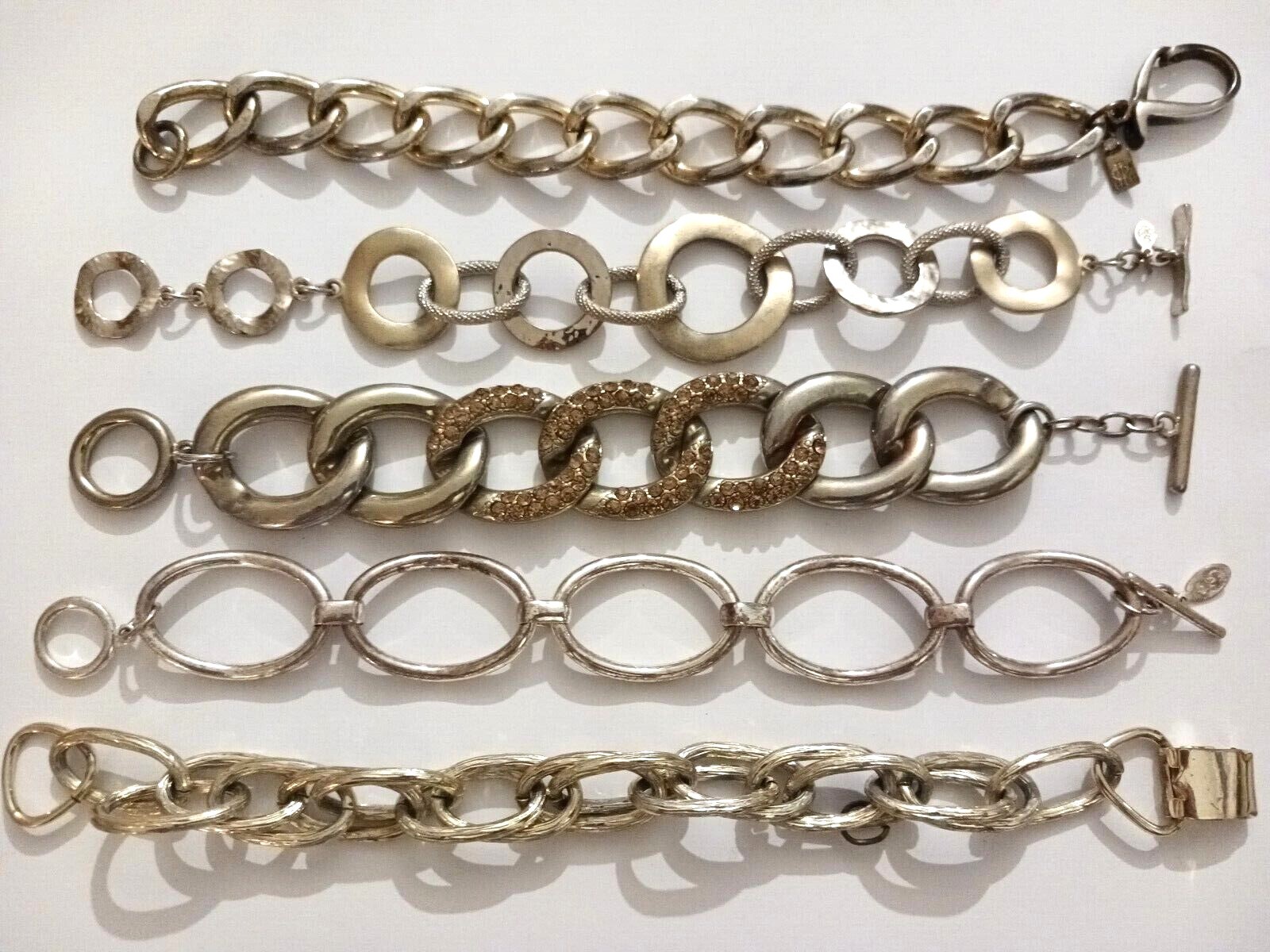 Heavy chunky chain bracelets. Lisner, Premier designs, 8" long. toggle, box + Lisner does not apply
