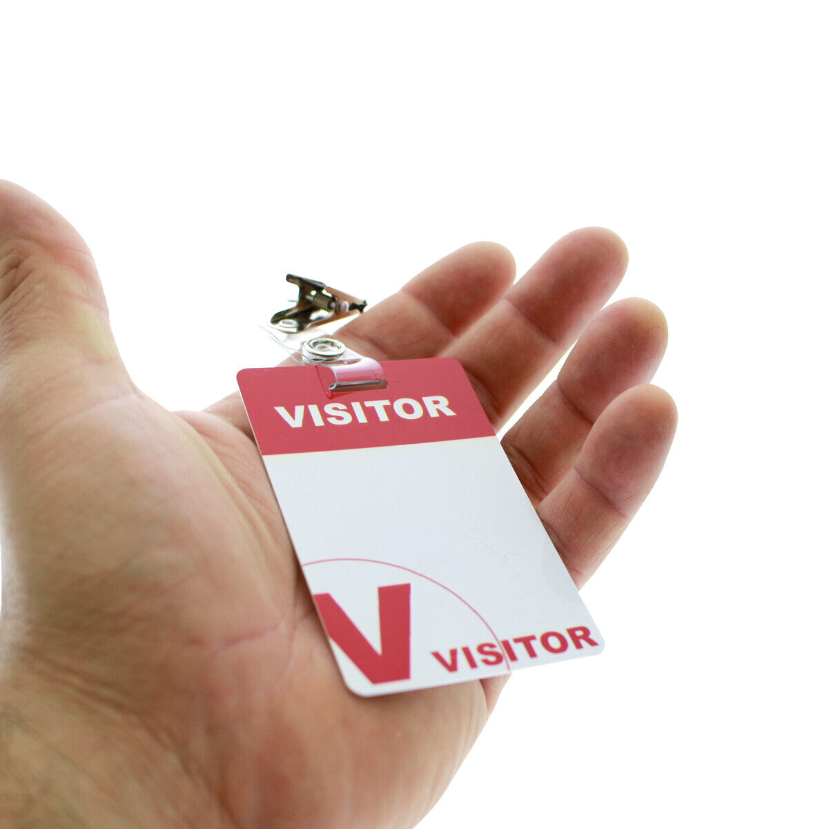 25 Pack - Heavy Duty Visitor Pass Badges with ID Clips - Reusable & Re-Writable Specialist ID SPID-9860 - фотография #2