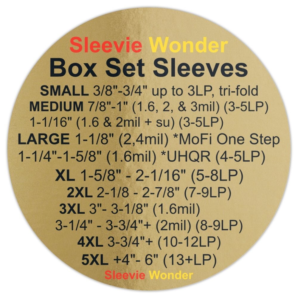 XL Box Set Sleeves (x5) 4mil + Flap LP Vinyl Record Album Boxset Outer Plastic Sleevie Wonder Does Not Apply - фотография #2