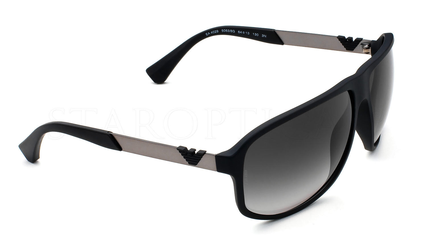 Emporio Armani Sunglasses EA 4029 5063/8G Black Rubber/Grey Gradient 64mm 50638G Emporio Armani EA4029 - фотография #4