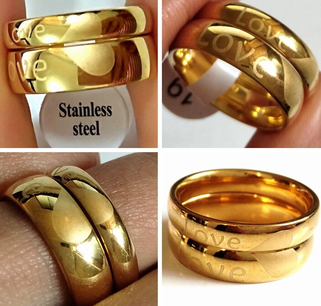 50pcs(25pairs) Lovers Love Couples Stainless Steel Wedding Engagement Rings Unbranded