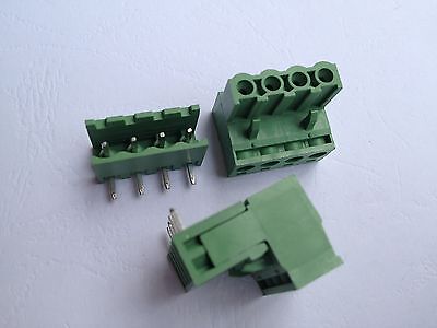 20 pcs Angle 4pin/way 5.08mm Screw Terminal Block Connector Green Pluggbale Type CY Does Not Apply - фотография #4