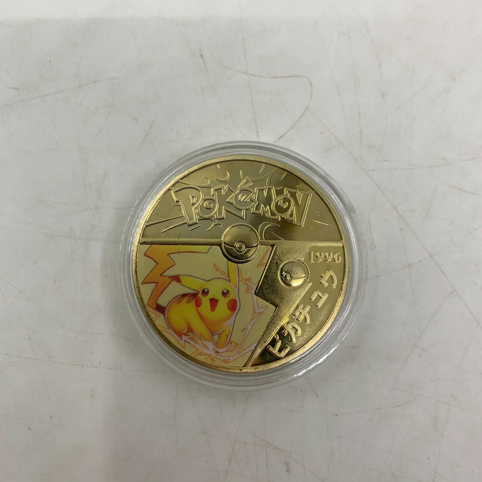 10pcs Pokemon Pikachu Coin Japan Anime Gold Commemorative Coin in box Kelin - фотография #8