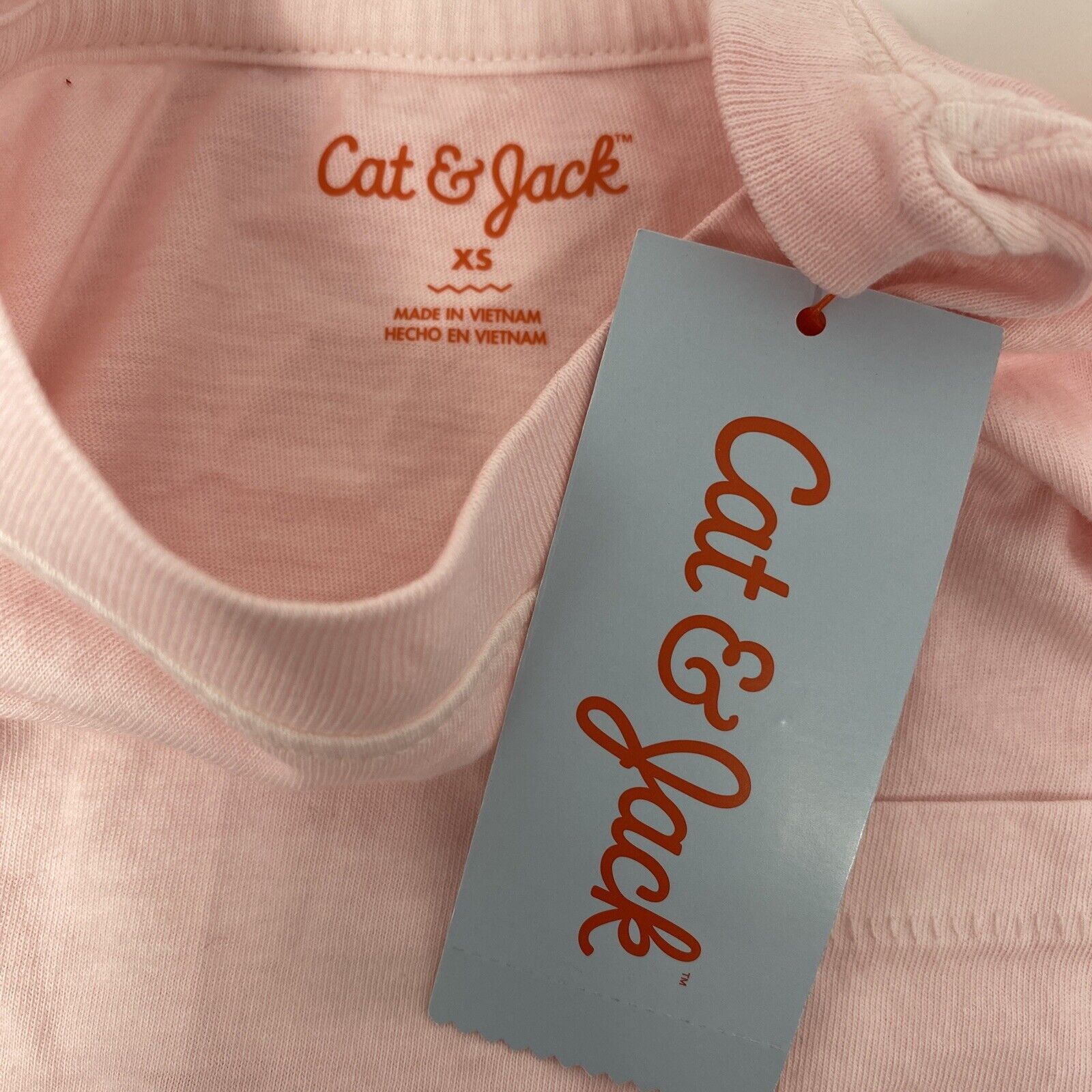 2 Girls Cat & Jack Size XS 4/5 Short Sleeve T Shirts Planets Blue Plain Pink   Cat & Jack - фотография #11