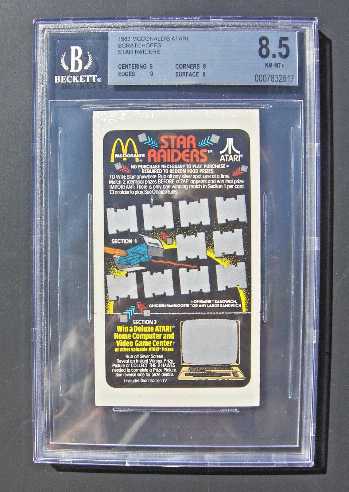 LIMITED VERY RARE 1982 Graded  (4) 8-8.5 Cards UNSCRATCHED SET - Atari McDonalds Без бренда Not Applicable - фотография #5
