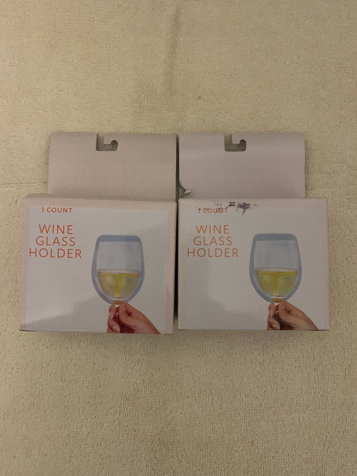 Lot Of 2 Wine Glass Holders Anyko For Bath or Shower Brand New Ankyo Developement 2 WINE GLASS HOLDER