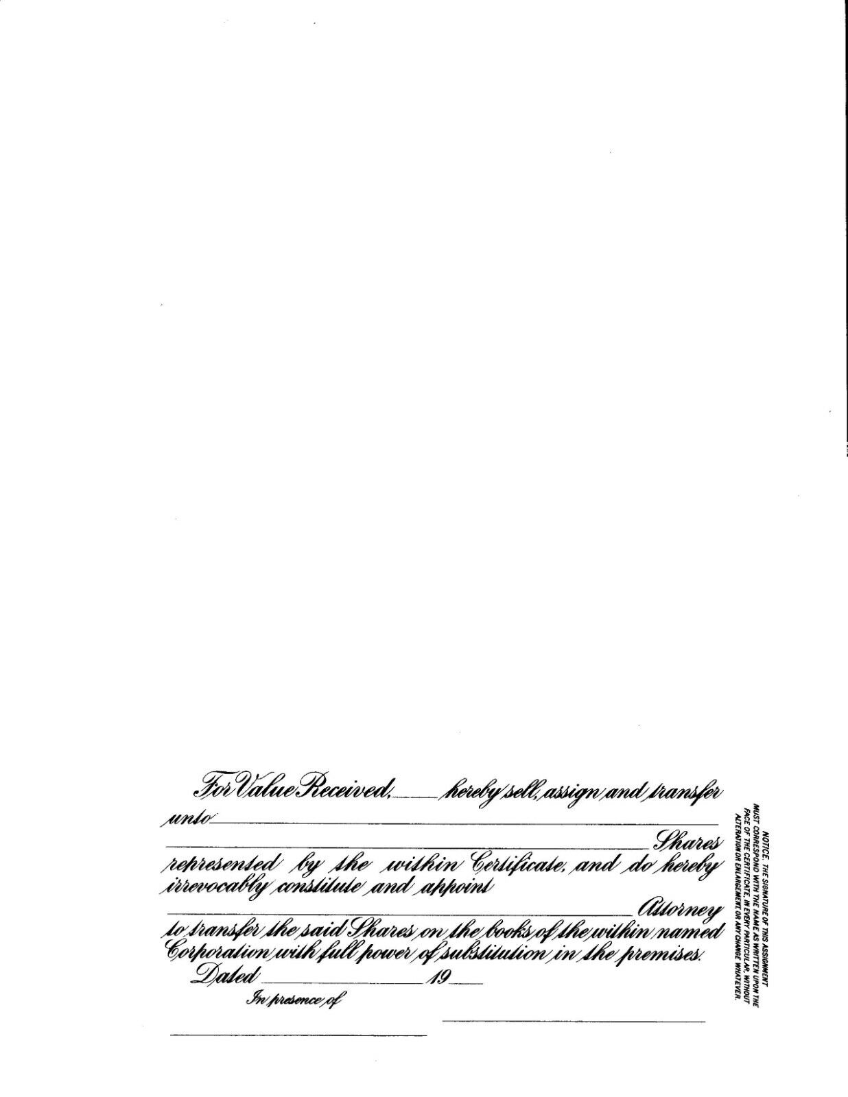 15 Blank Stock Certificates Engraved Cotton Content Без бренда - фотография #2