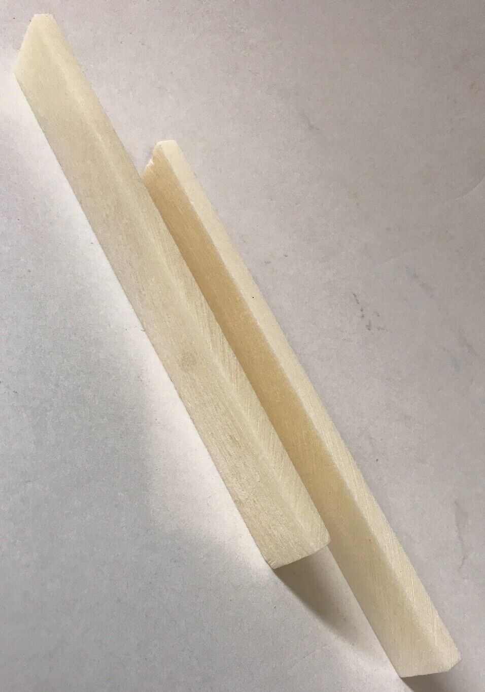 Two Real Bone Blanks For Custom Saddle Nut Making Guitar Making Pool Cue Inlays aNueNue Does Not Apply