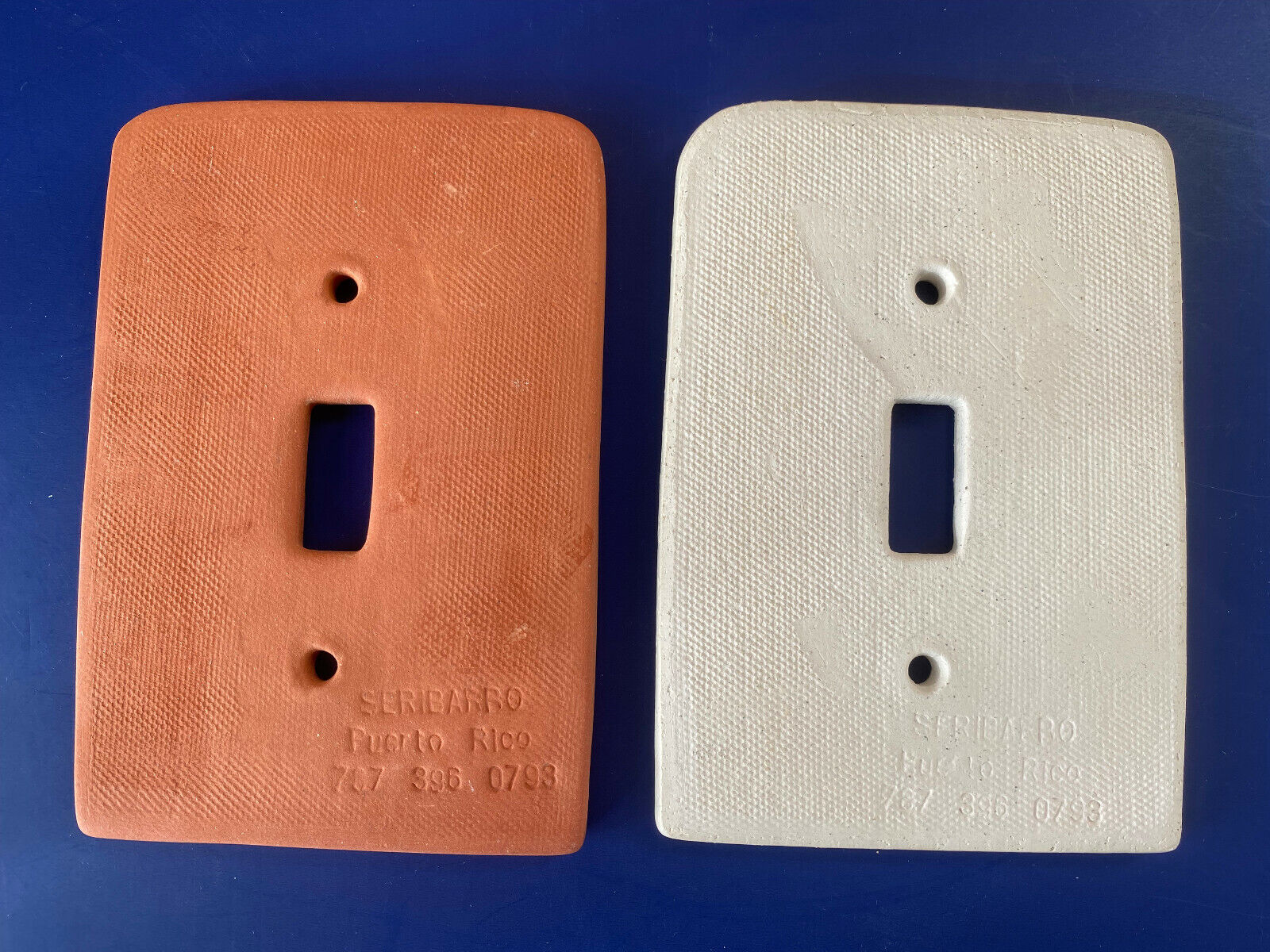 Artist Made Pottery Light Plate Switch Covers 3 Kings Nativity - Set of 2 Seribarro - фотография #2