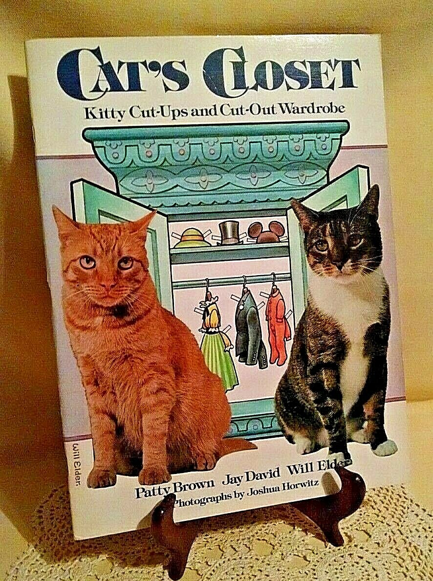 CAT'S CLOSET KITTY CUT UPS CUT OUT WARDROBE BROWN DAVID ELDER FIRESIDE 1982. Без бренда