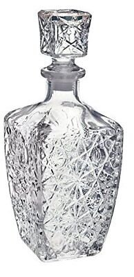 Liquor Bottle Decanter with Stopper Glass (Liquor Bottle 760ML 26 Ounces) Clear Chefcaptain