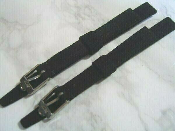 AUTHENTIC LOT/2 PCS 9MM OMEGA BLACK SUEDE LADIES BAND + SS SIGNED BUCKLE   #6529 Omega Does Not Apply