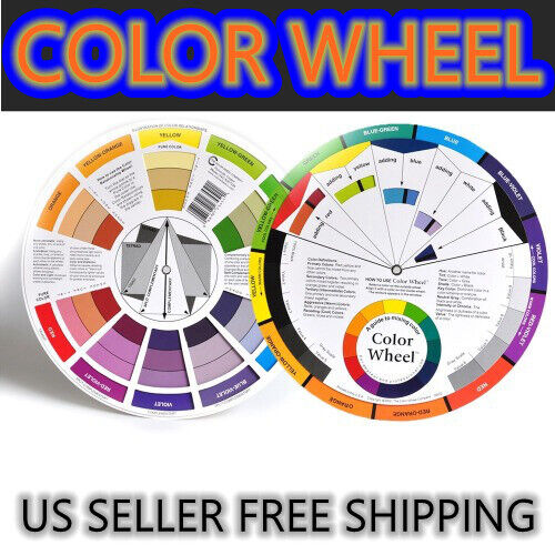 2) pcs LARGE Color Wheel 9.25"/23cm w/ Gray Scale Value Finder Painting Tatoo  Color Wheel alphatjwheel - фотография #9