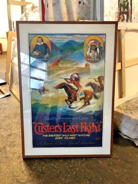 Antique Hollywood Movie Poster Vintage Western Custer & Sitting Bull Без бренда - фотография #6
