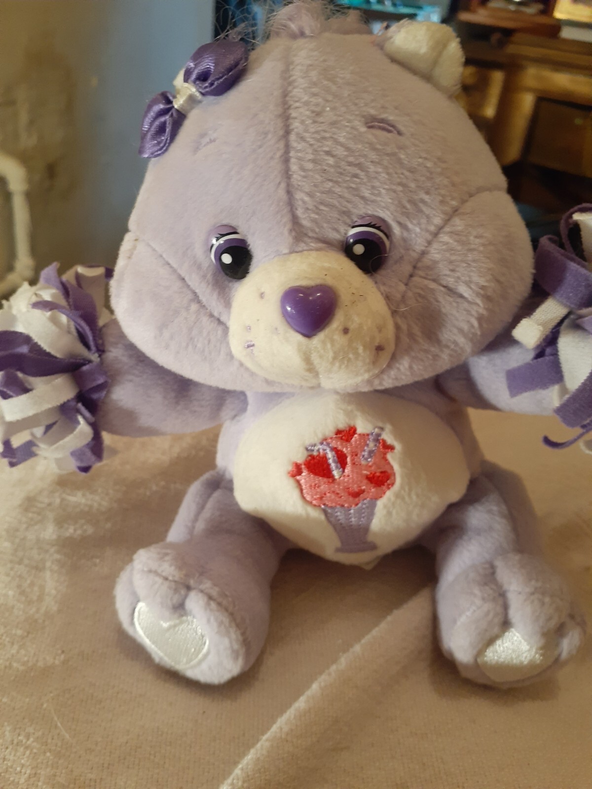 (2) 2004 Care Bears Varsity Celebration Collection Cheer Bear Play Along - фотография #7