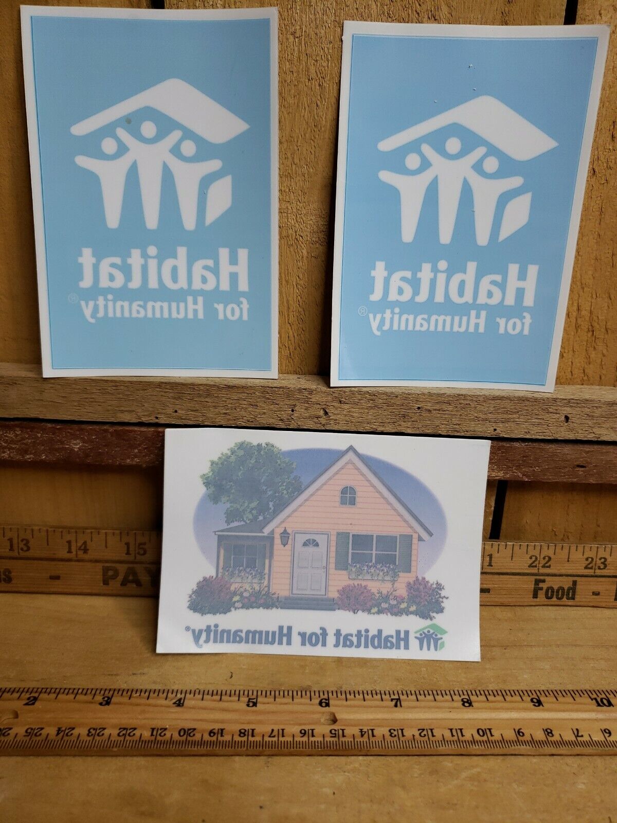 Lot of 3 Habitat for Humanity Logo Stickers 3.5" x 5"  Sticker Decal Habitat for Humannity Na