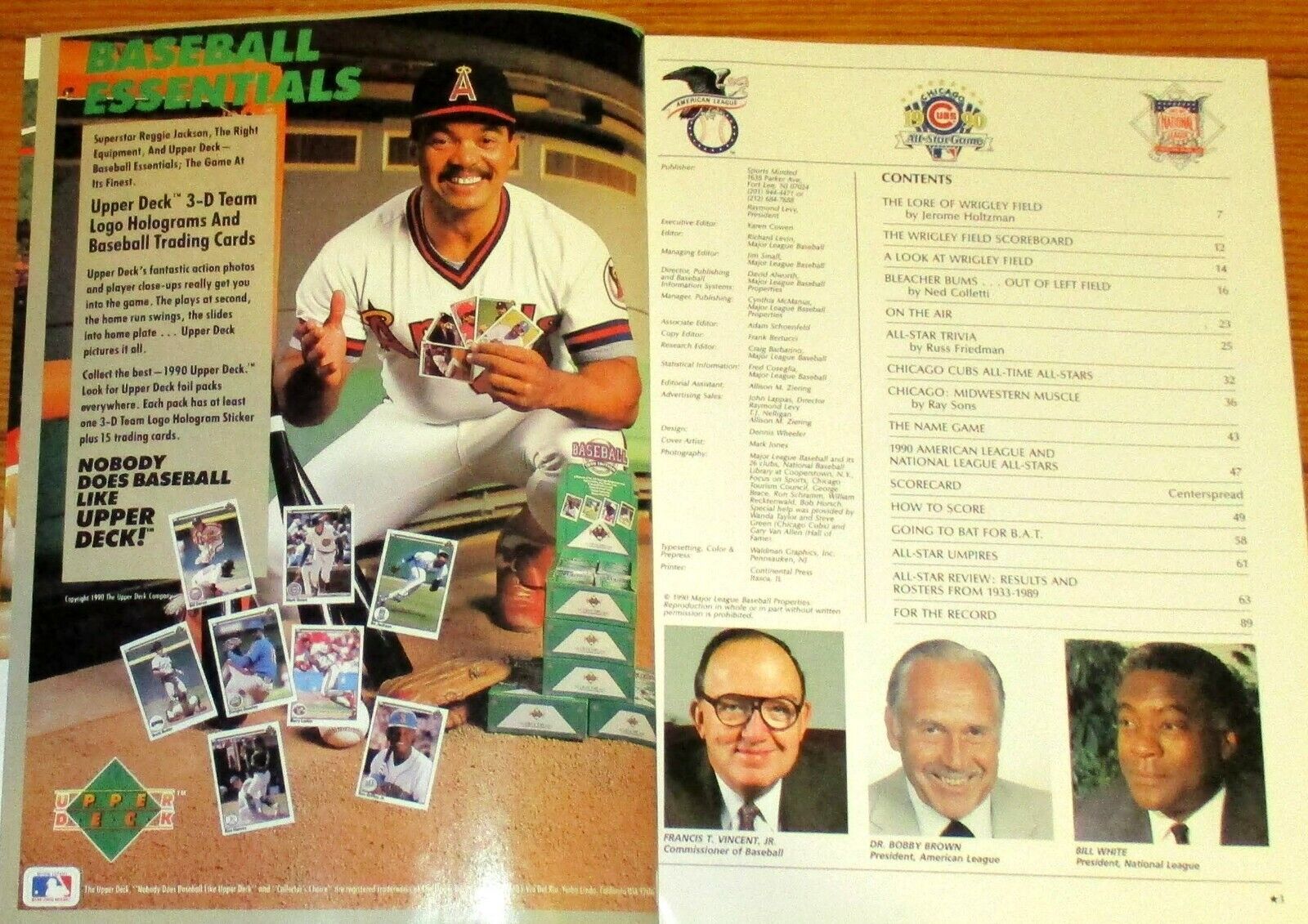 1990 Baseball All-Star Game Program Lot (5)  Chicago  Wrigley Field   96 Pages   Без бренда - фотография #3
