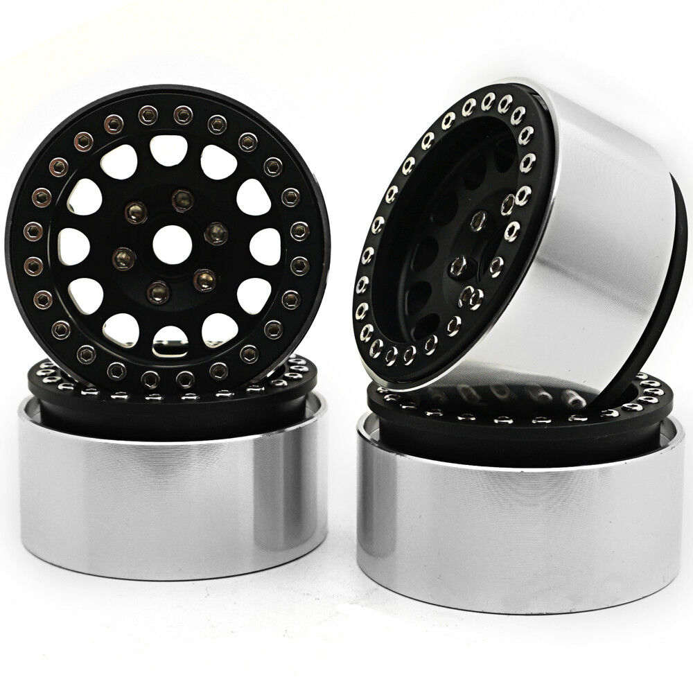 4Pcs 1.9" Metal Beadlock Wheel Rims for 1/10 RC Crawler SCX10 TRX-4 D90 90046 US AXSPEED Does not apply - фотография #3