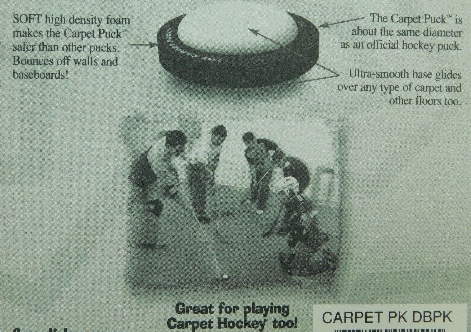 (2-Pack!) "The Carpet Puck" Original Safe Indoor Hockey Puck Stick Handling EZ Simtec "Fun Slides" "The Carpet Puck" - фотография #7