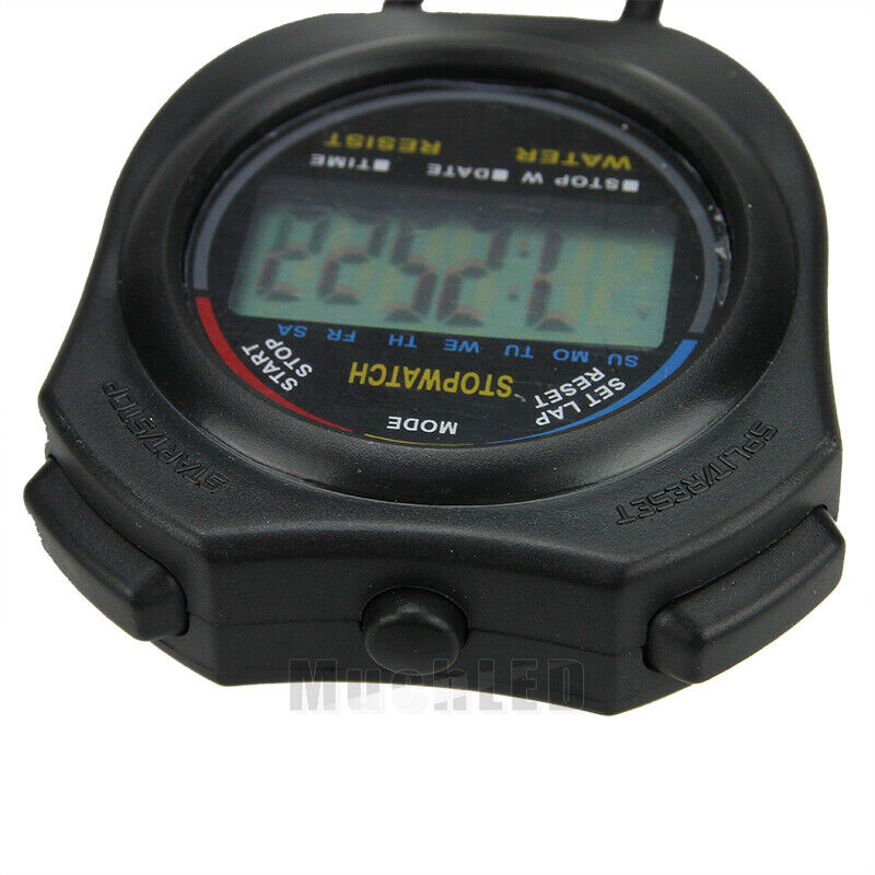 Digital LCD Alarm Date Time Counter Stopwatch Sport Timer Electronic Chronograph Unbranded Does not apply - фотография #8