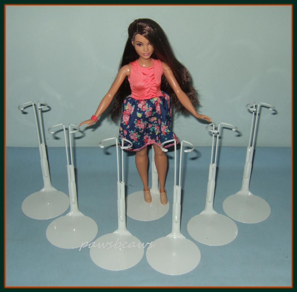 6 Kaiser Doll Stands for NEW Curvy Body Barbie FASHIONISTA 12" SHIRLEY TEMPLE Kaiser 2101