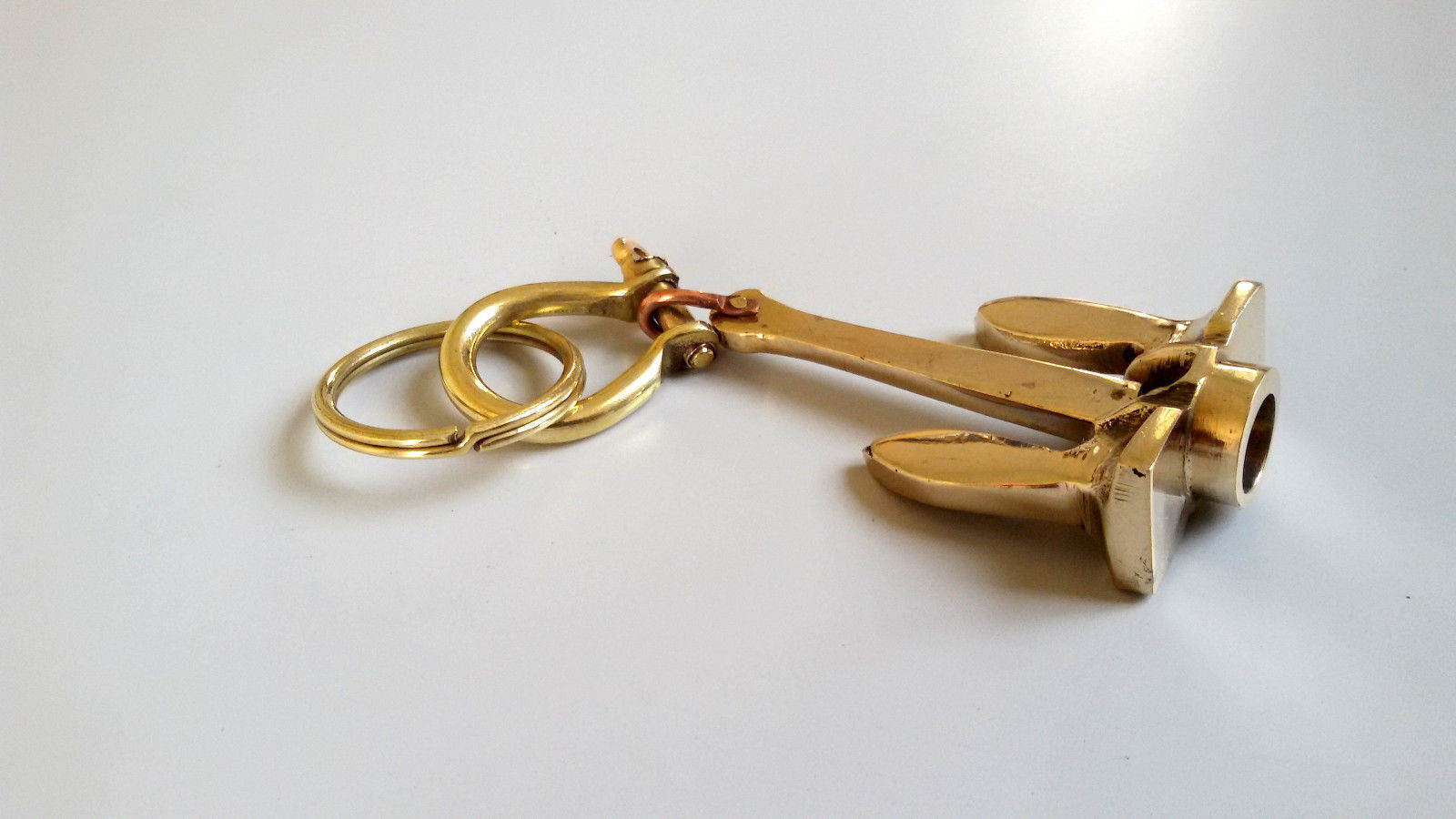 Lot of 6 Brass Anchor Keychains Nautical keychain handcuff keychain Gift Items Без бренда - фотография #2