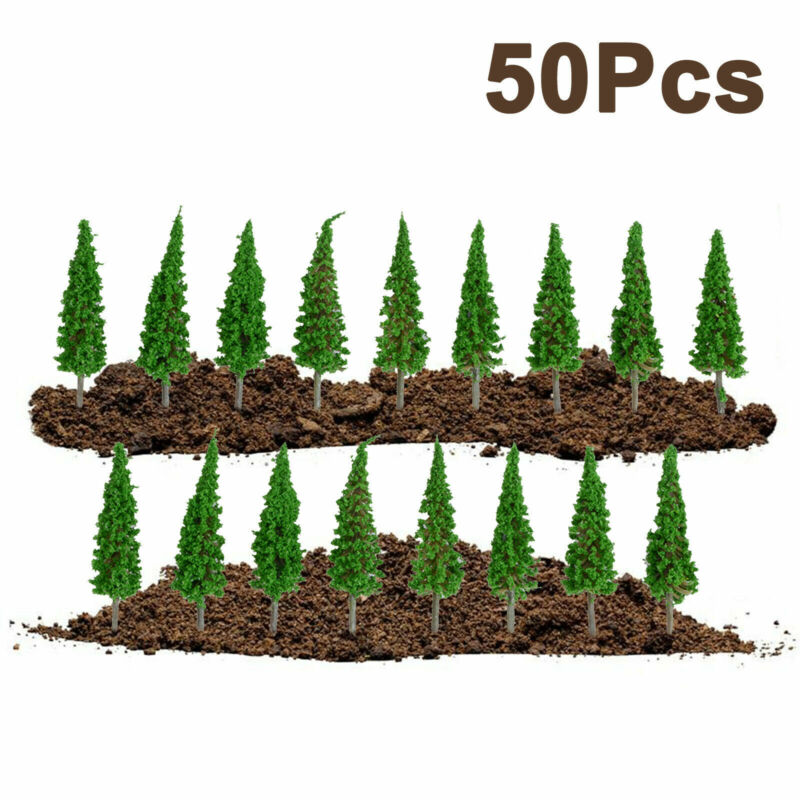50X Trees Model Train Railroad Wargame Diorama Scenery Landscape HO OO Scale Lot Unbranded Does Not Apply - фотография #5