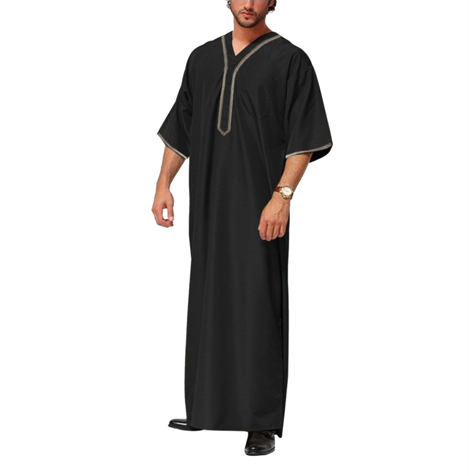 Mens Muslim Abaya Robe Thobe Saudi Dubai Jubba Long Kaftan Maxi Dress Islamic Unbranded Does Not Apply - фотография #3