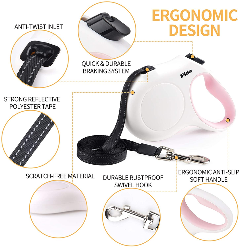 Retractable Dog Leash with Dispenser and Poop Bags, 10 Ft Pet Walking Leash for  Does not apply - фотография #4
