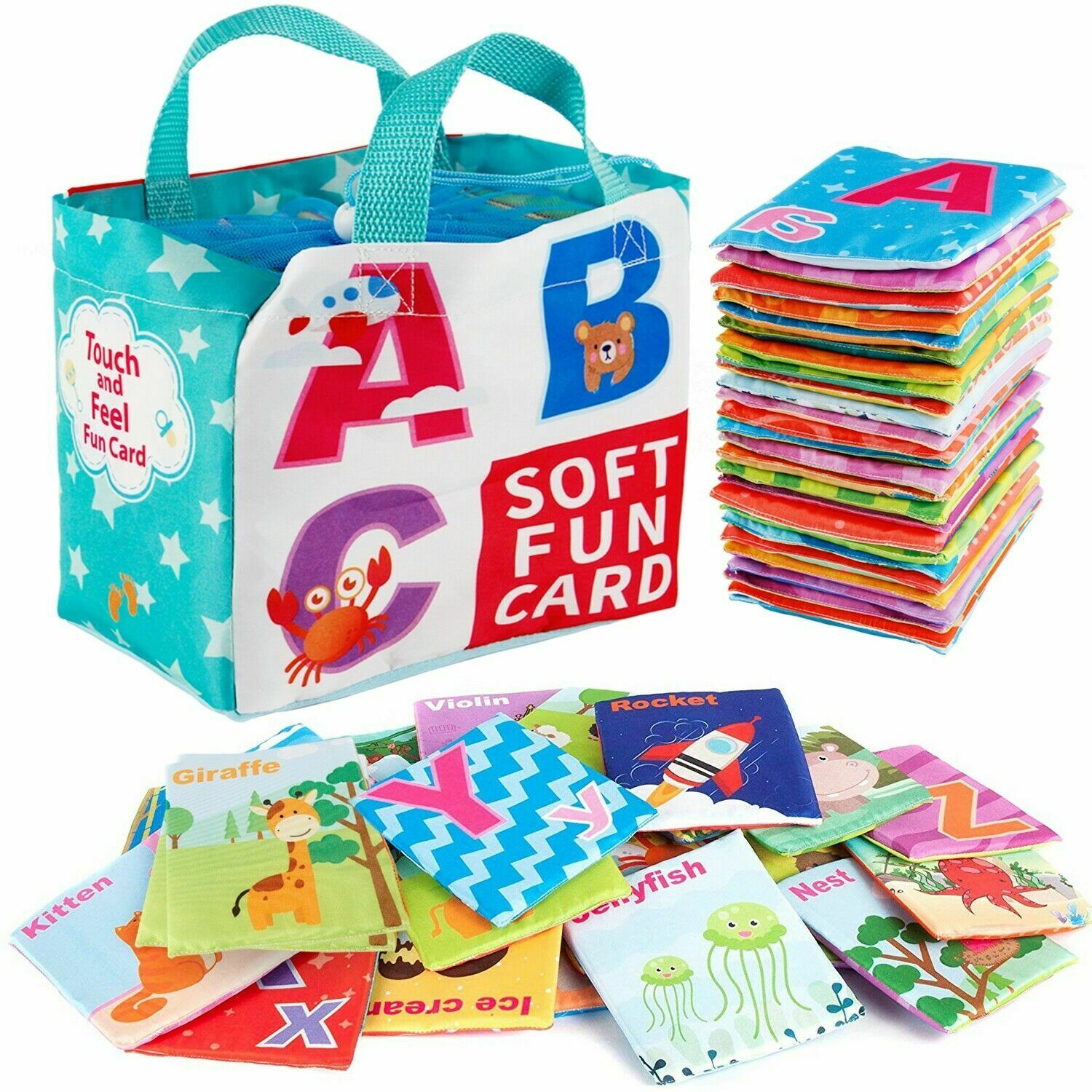 Portable Baby 26PCS Soft Card/Set Montessori Baby Leaning Book For Toddlers Kids Mini Tudou does not apply