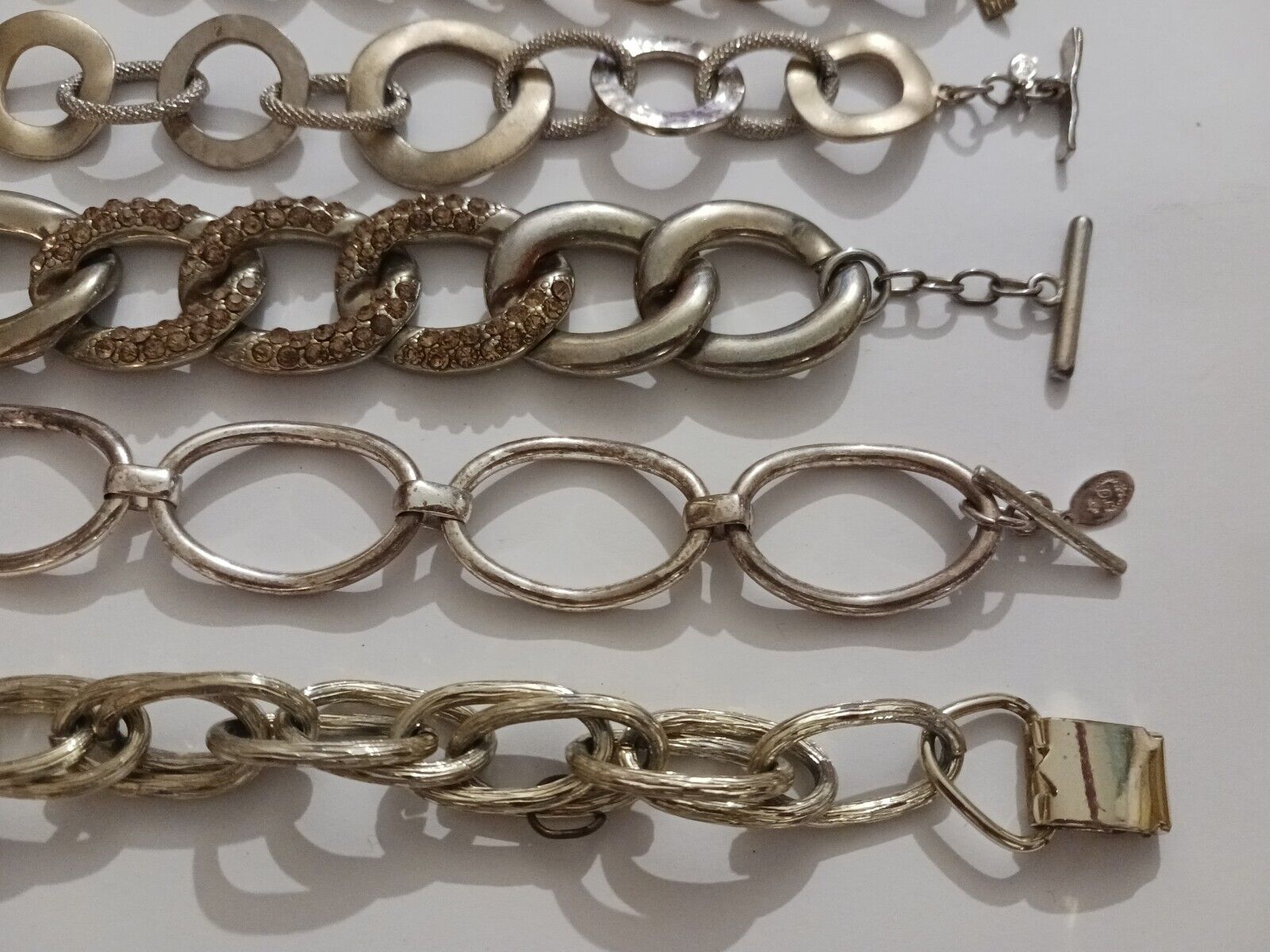 Heavy chunky chain bracelets. Lisner, Premier designs, 8" long. toggle, box + Lisner does not apply - фотография #6