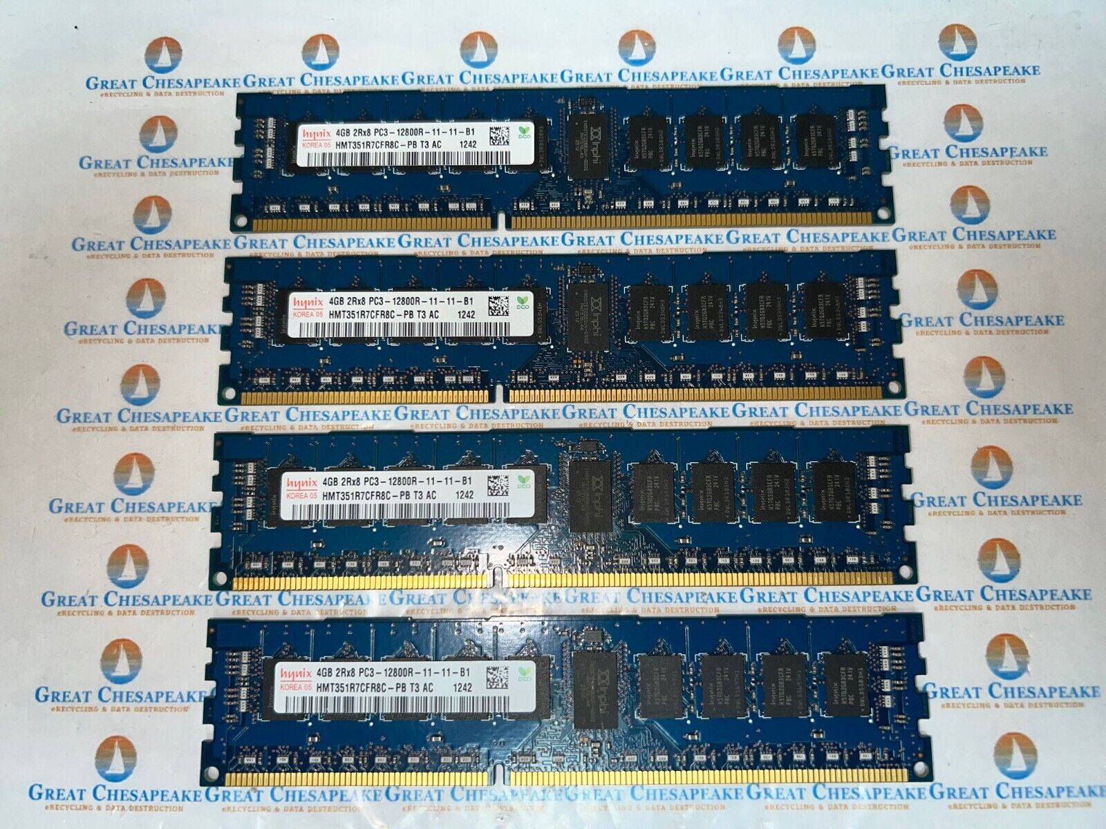 Lot of 4 Hynix HMT351R7CFR8C-PB 16GB Total (4GBx4) PC3-12800R DDR3 ECC ServerRam Hynix HMT351R7CFR8C-PB