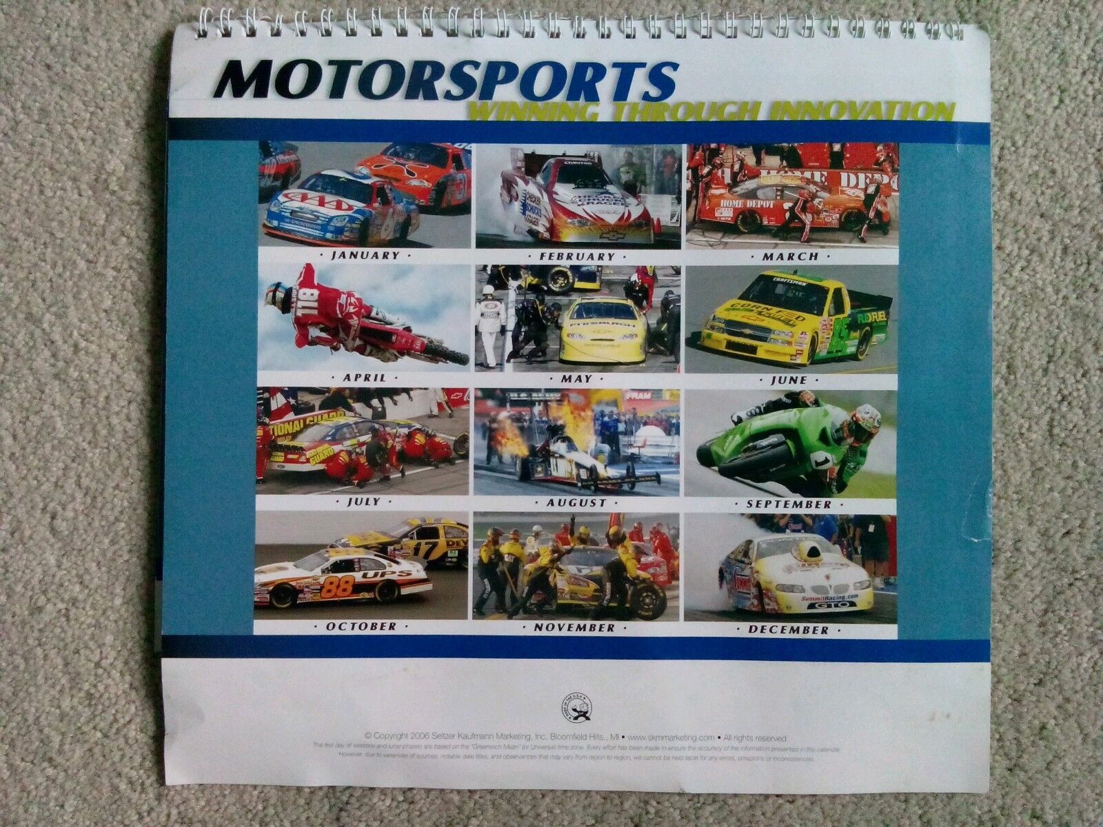 Lot of 7 Vintage Motorsports Calendars (1) 2006, (2) 2007, (4) 2008 Goodyear Goodyear - фотография #11