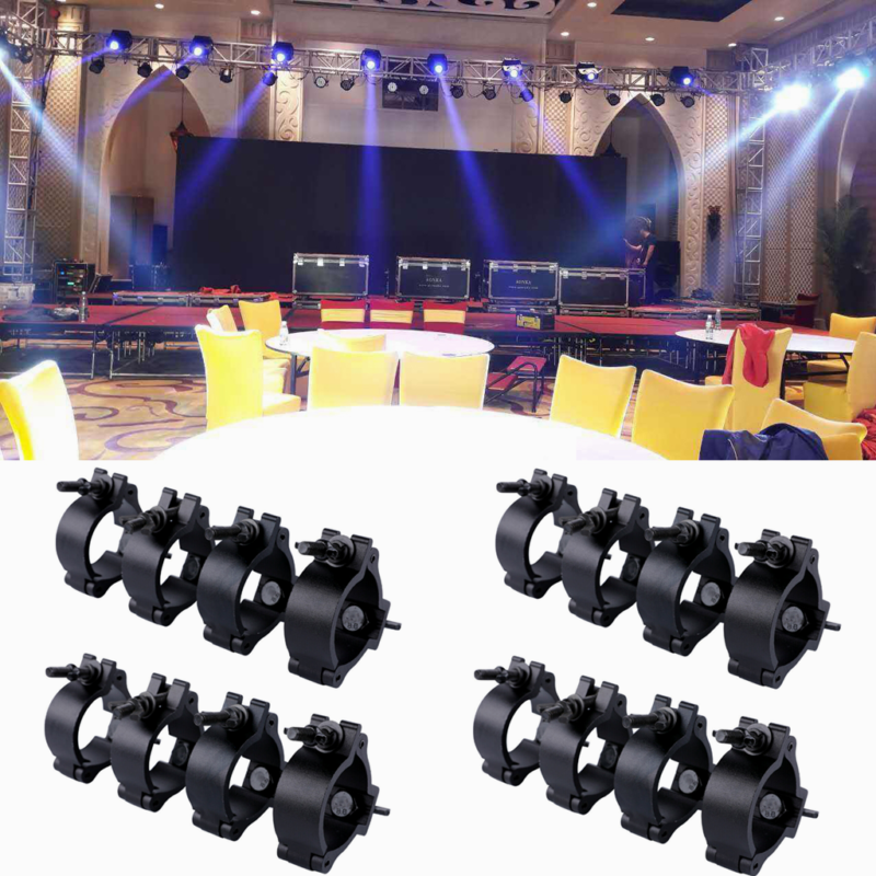16PCS Stage Par Light Clamps Hook O Clamp 2'' Aluminum Truss Load 220lbs Black Unbranded Does Not Apply - фотография #3