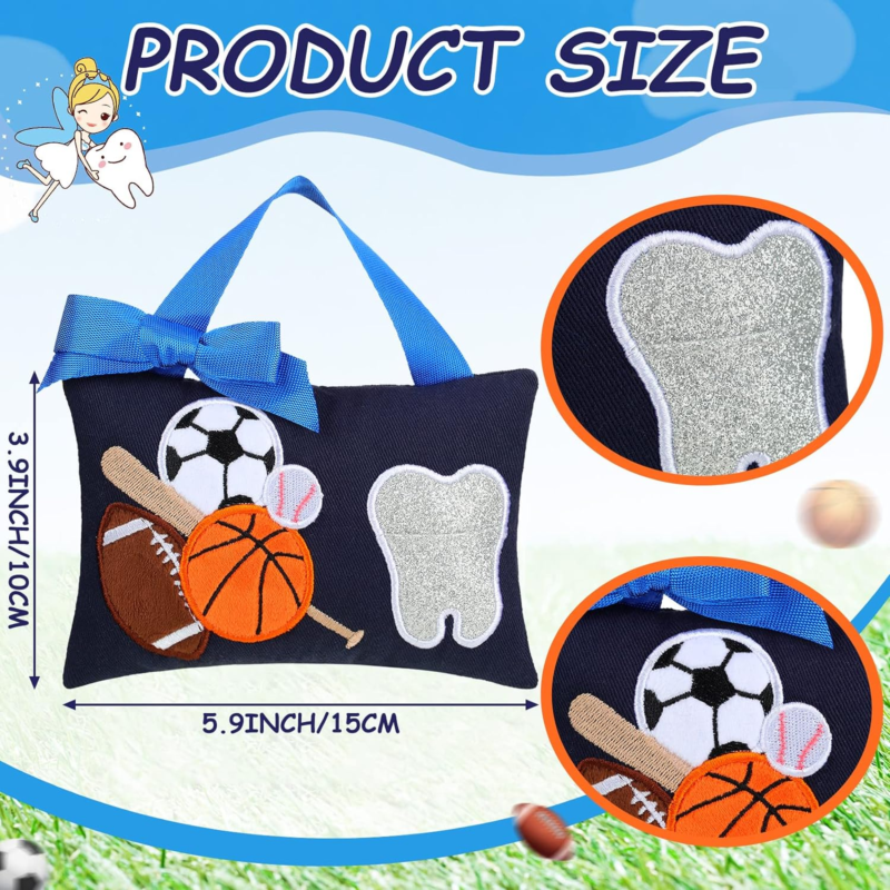 Tooth Fairy Pillow with Pocket Kids Lost Tooth Pillow for Tooth Fairy Tooth Pill Does not apply - фотография #2