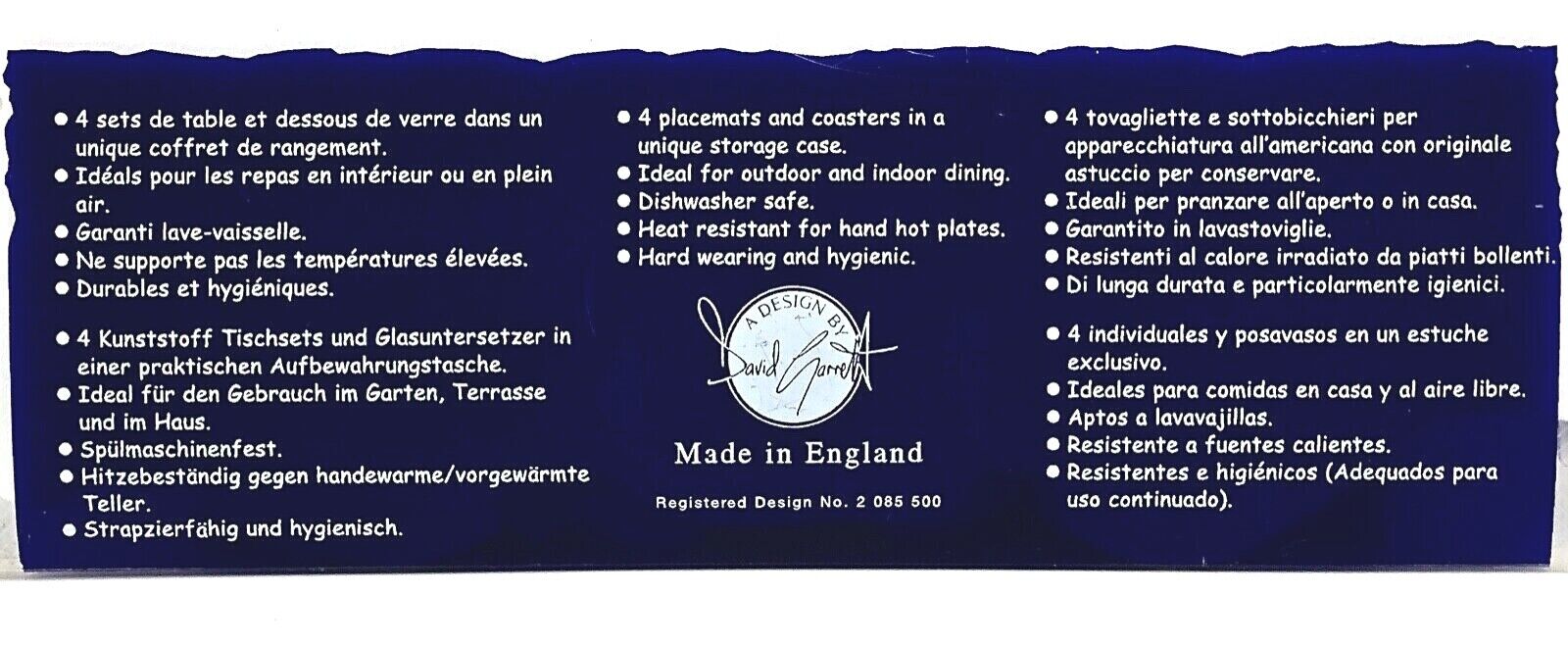 PIMPERNEL TableMates Set 4 CRAB Seafood Cookout Placemats & Coasters ENGLAND NEW Pimpernel 7494443159 - фотография #6