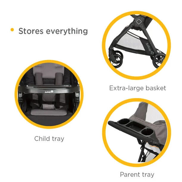 Safety 1ˢᵗ Smooth Ride Travel System Stroller and Infant Car Seat, Skyfall APONTUS Baby Trend Expedition Jogger Stroller - фотография #3