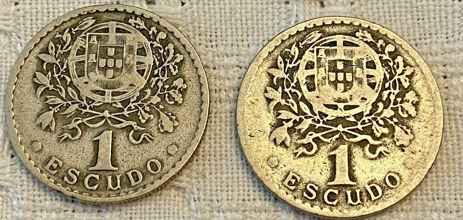 1927 & 1931 / 1 ESCUDO COINS / PORTUGAL/ 5 CENTAVOS / 1946 / COLUMBIA / LOT OF 3 Без бренда - фотография #2