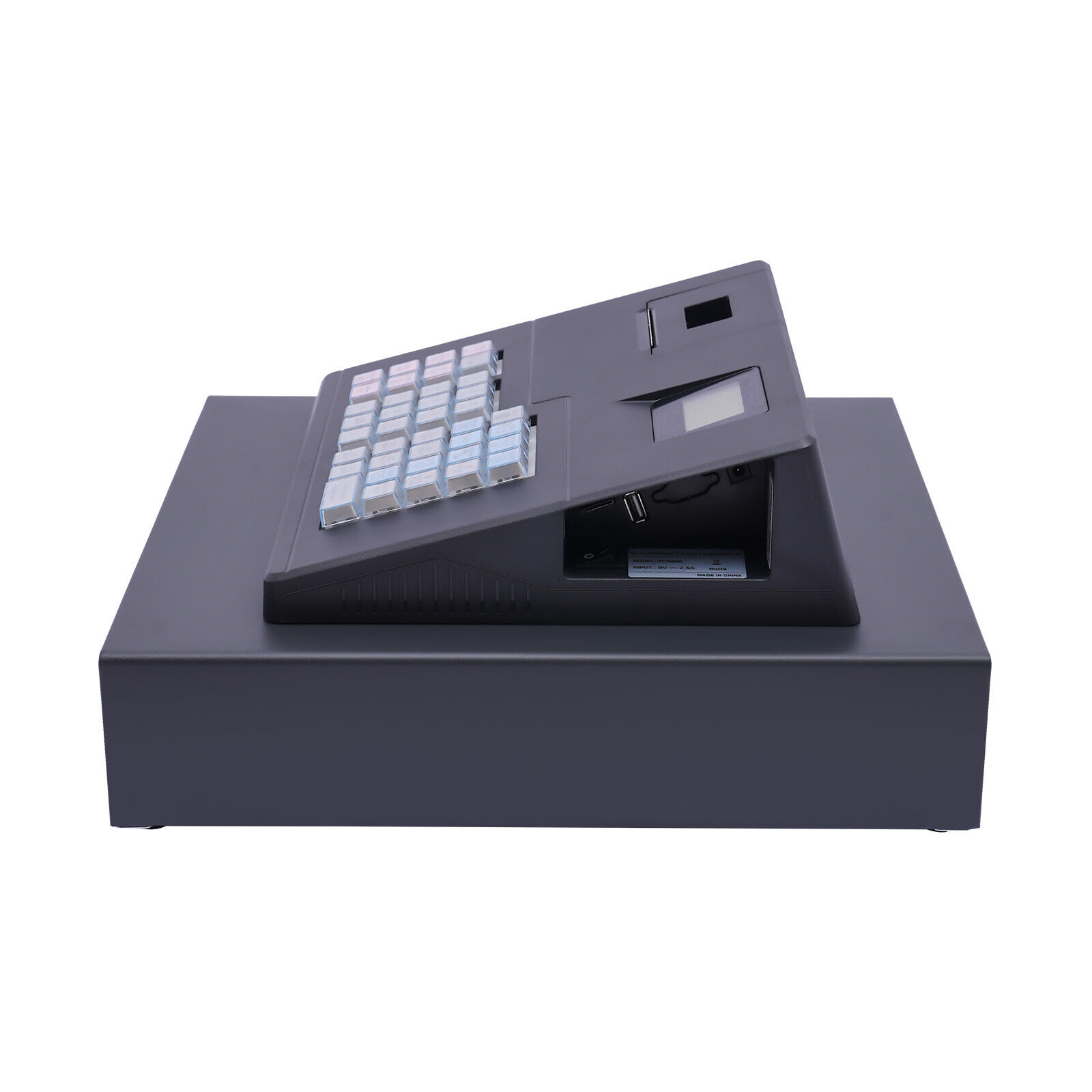 38 Keys Electronic Cash Register Black Thermal Cash Register W/ Cash Drawer US Unbranded n/a - фотография #5