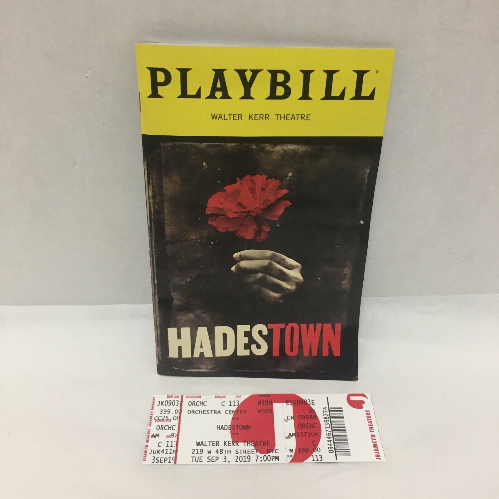 Hadestown Broadway Musical Souvenir Theatre Playbill and Ticket Stub Без бренда