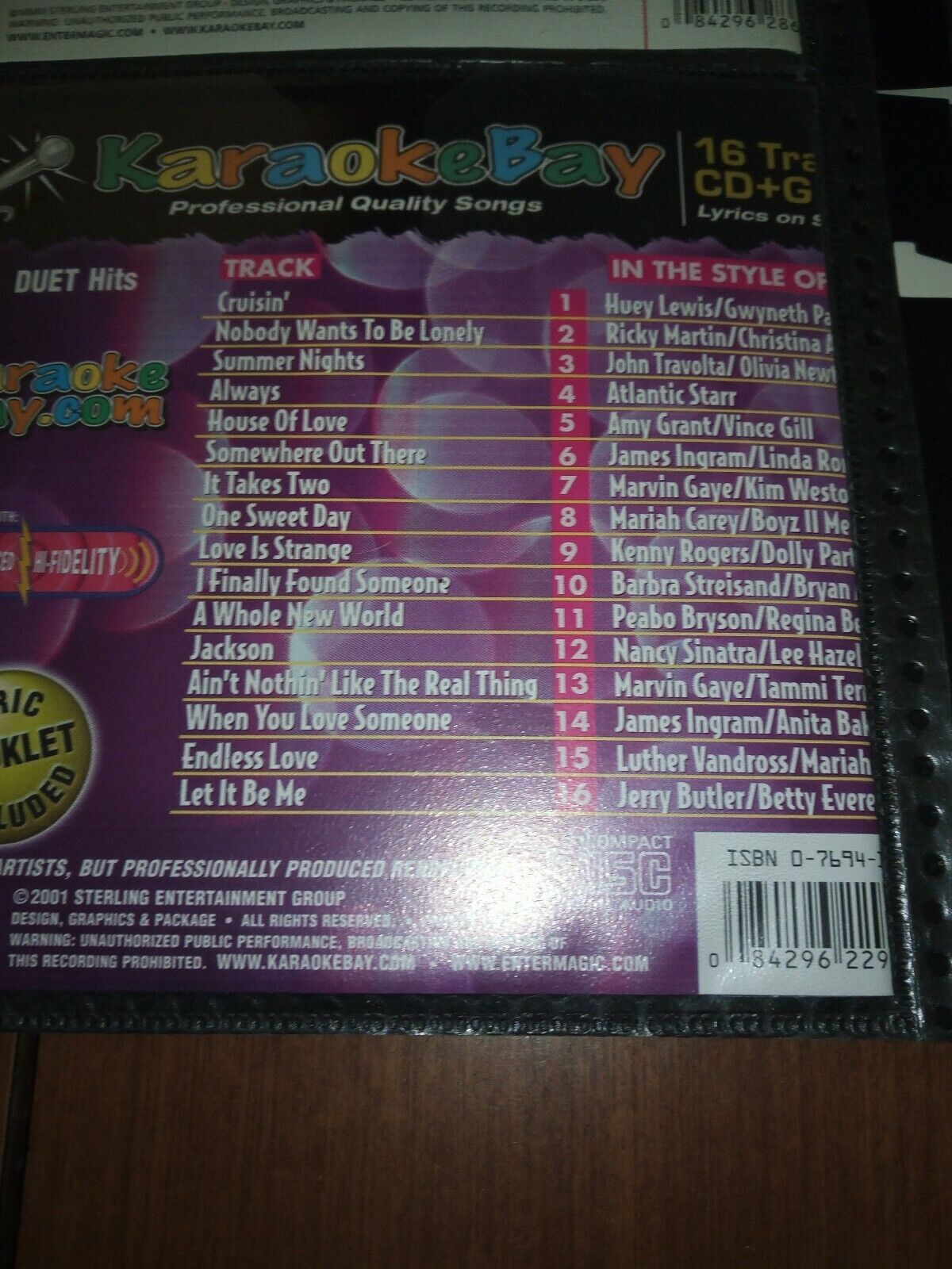 Karaoke Bay Karaoke Discs 6  Genres Rock -Pop-Soul-Duet-Motown-Party CD+G Karaoke Bay - фотография #8