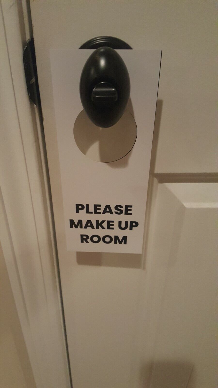 Do Not Disturb / Make up room Door Hanger Sign, Double sided 2 Pack WHITE/BLACK  Industry Standard - фотография #4