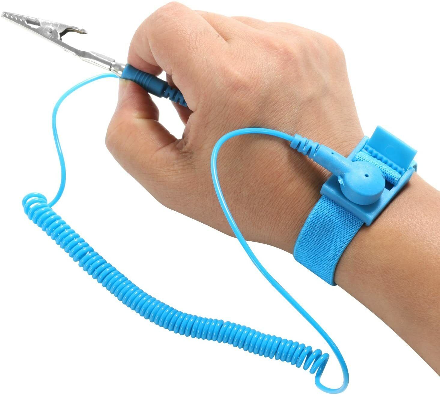 10X Anti-Static Wrist Band ESD Grounding Strap Prevents Static Build Up Blue Unbranded Does Not Apply - фотография #7