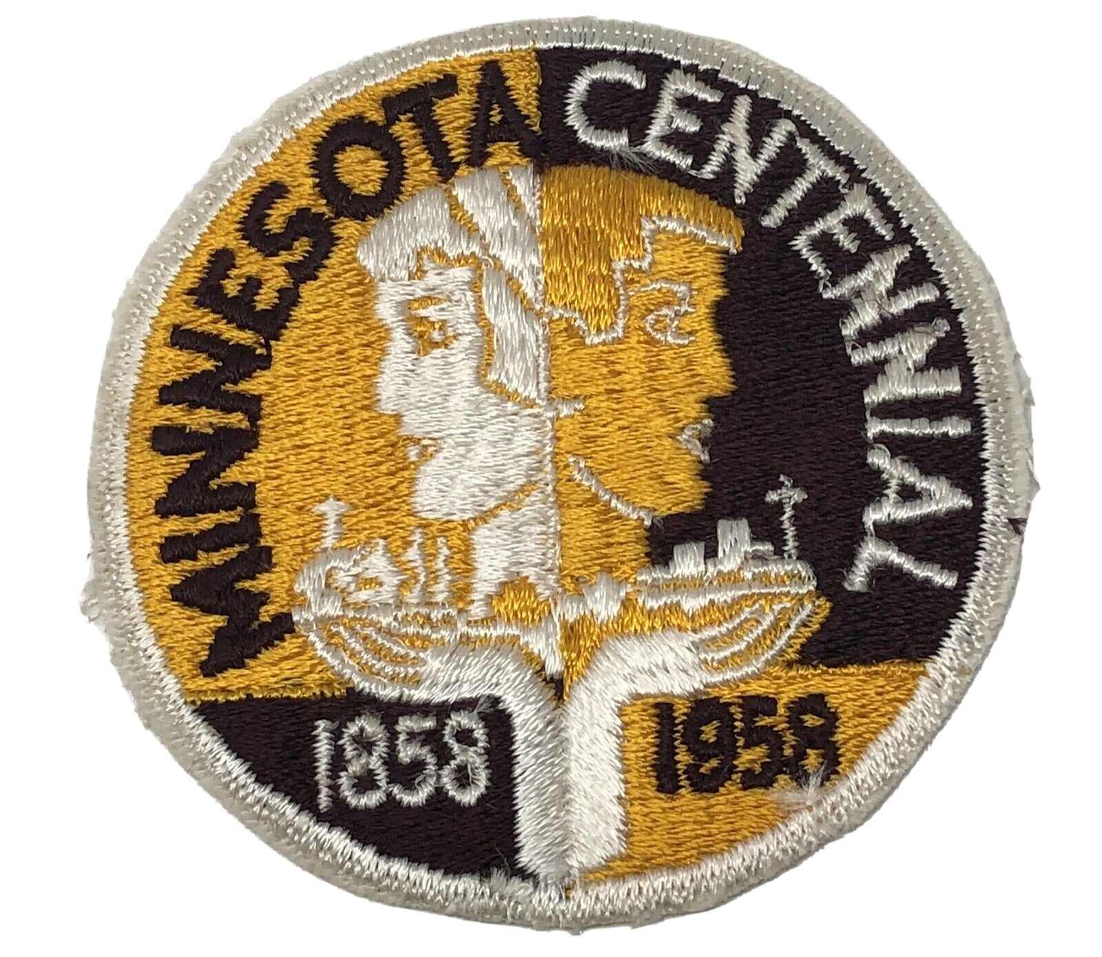 Vintage Minnesota Centennial 1858 1958 100 Year Anniversary Patch Без бренда